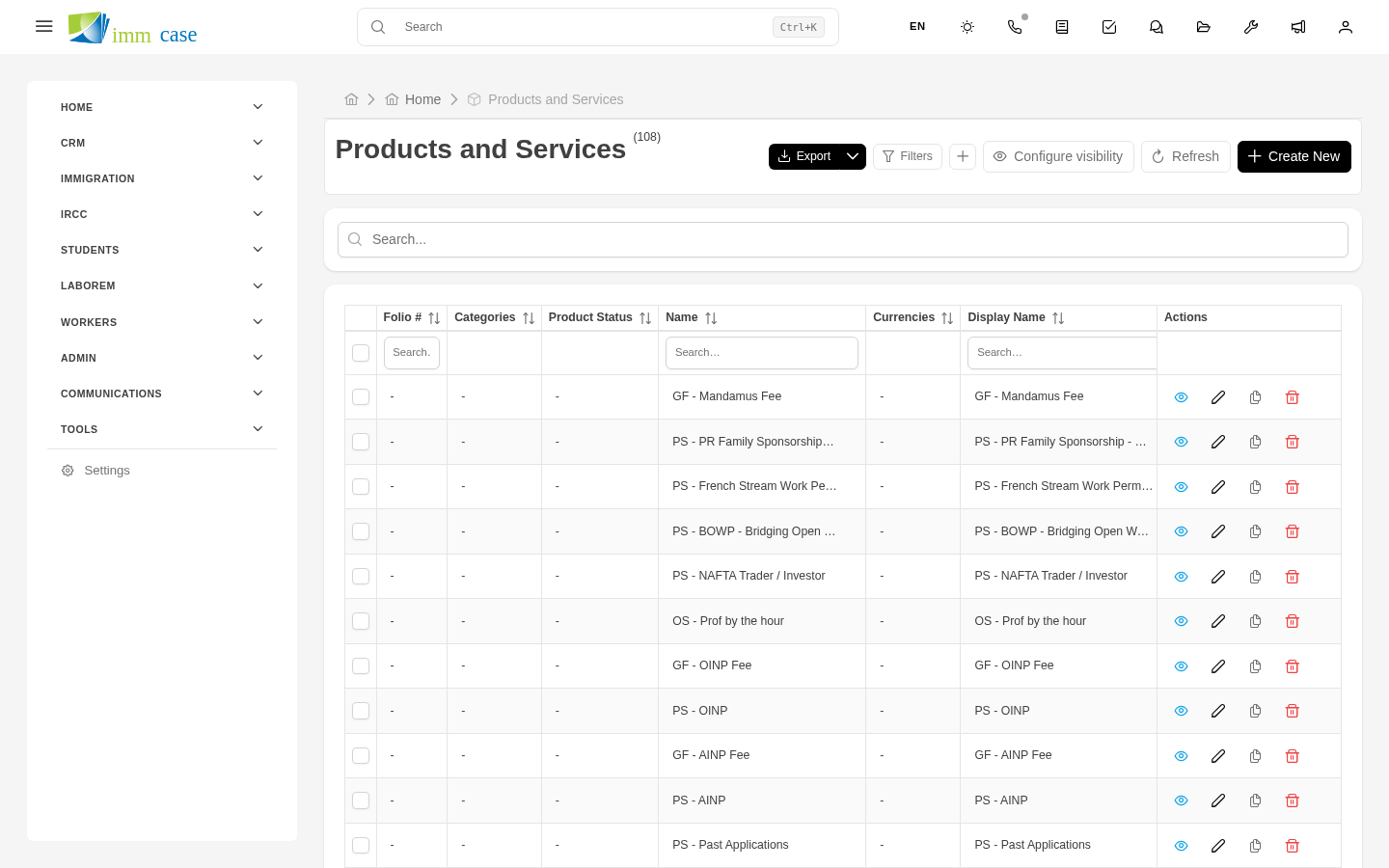 Screenshot: adding a line item with product autocomplete in a quote