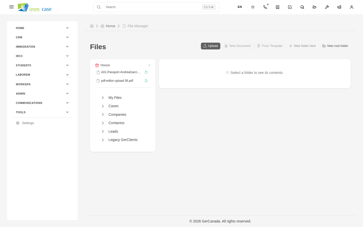 Screenshot: file manager with folder tree and file list