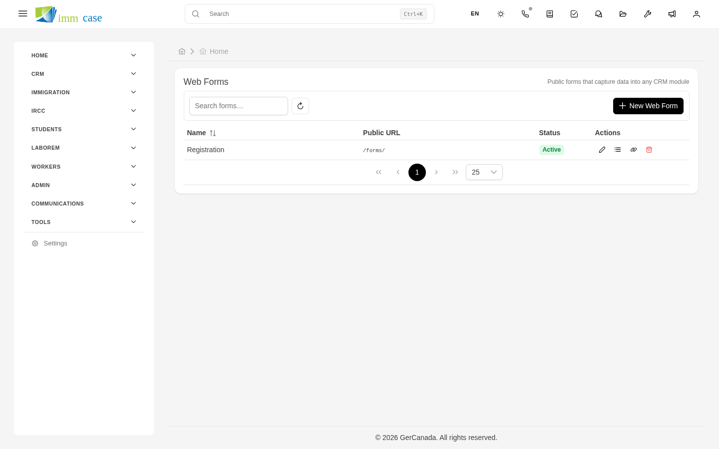 Screenshot: web form editor with preview on the right