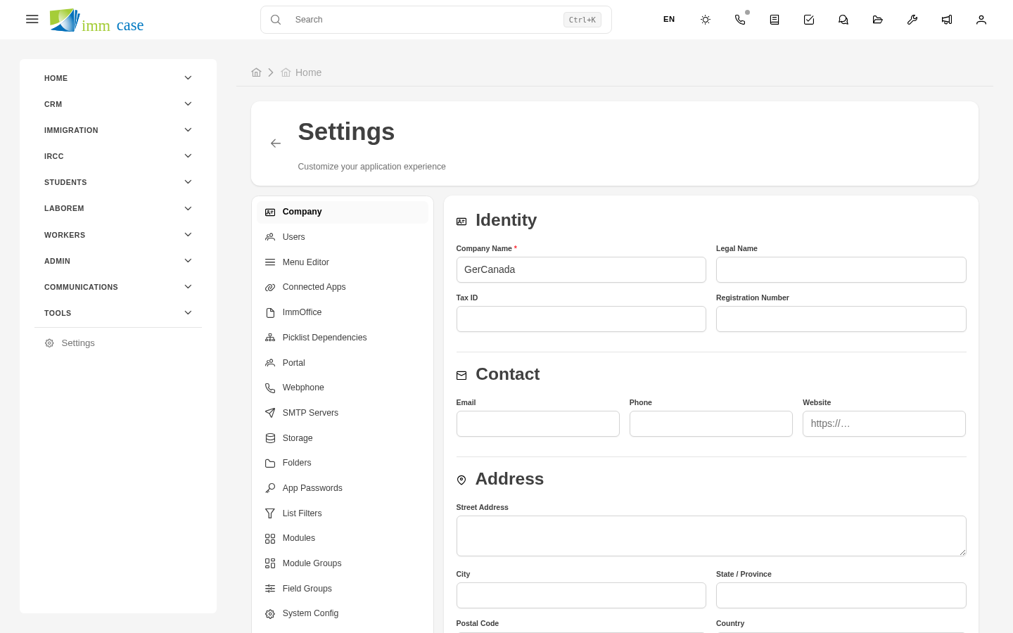 Screenshot: practice profile screen with collapsible sections