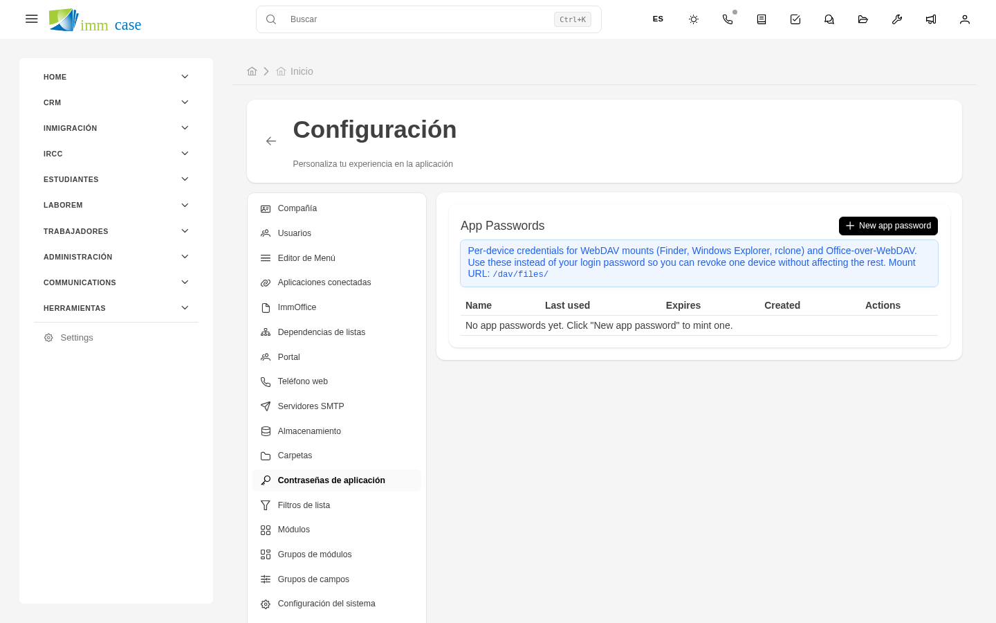 Screenshot: pantalla de creación con el token recién generado y aviso de copiar